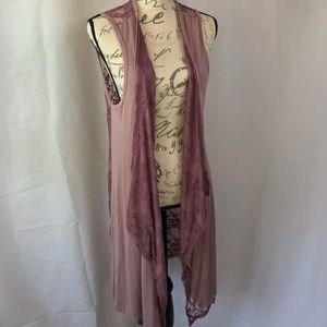 Dusty Mauve Lace and Knit Kimono XL DYT Type 2